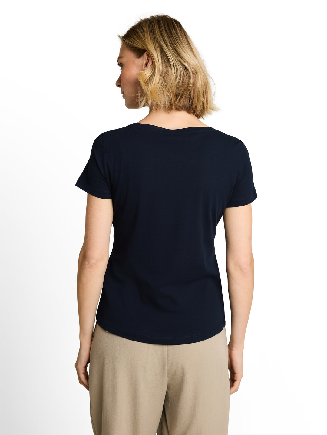 T-Shirt With Logo Rhinestones - Sky Captain Blue