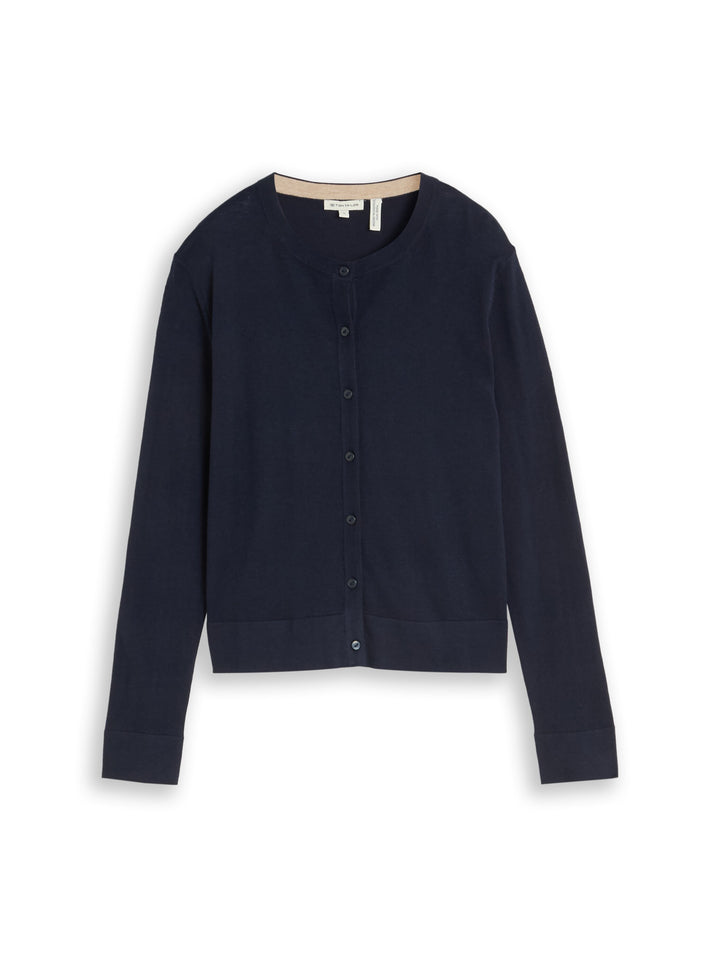 Knit Silk Blend Cardigan - Sky Captain Blue