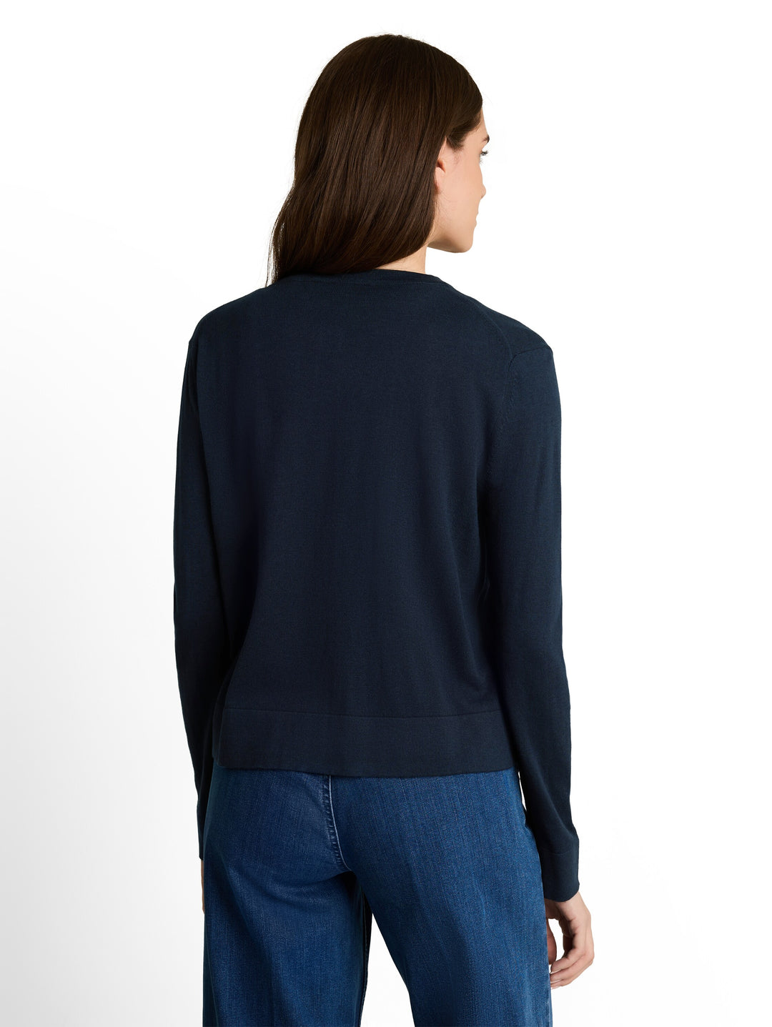 Knit Silk Blend Cardigan - Sky Captain Blue