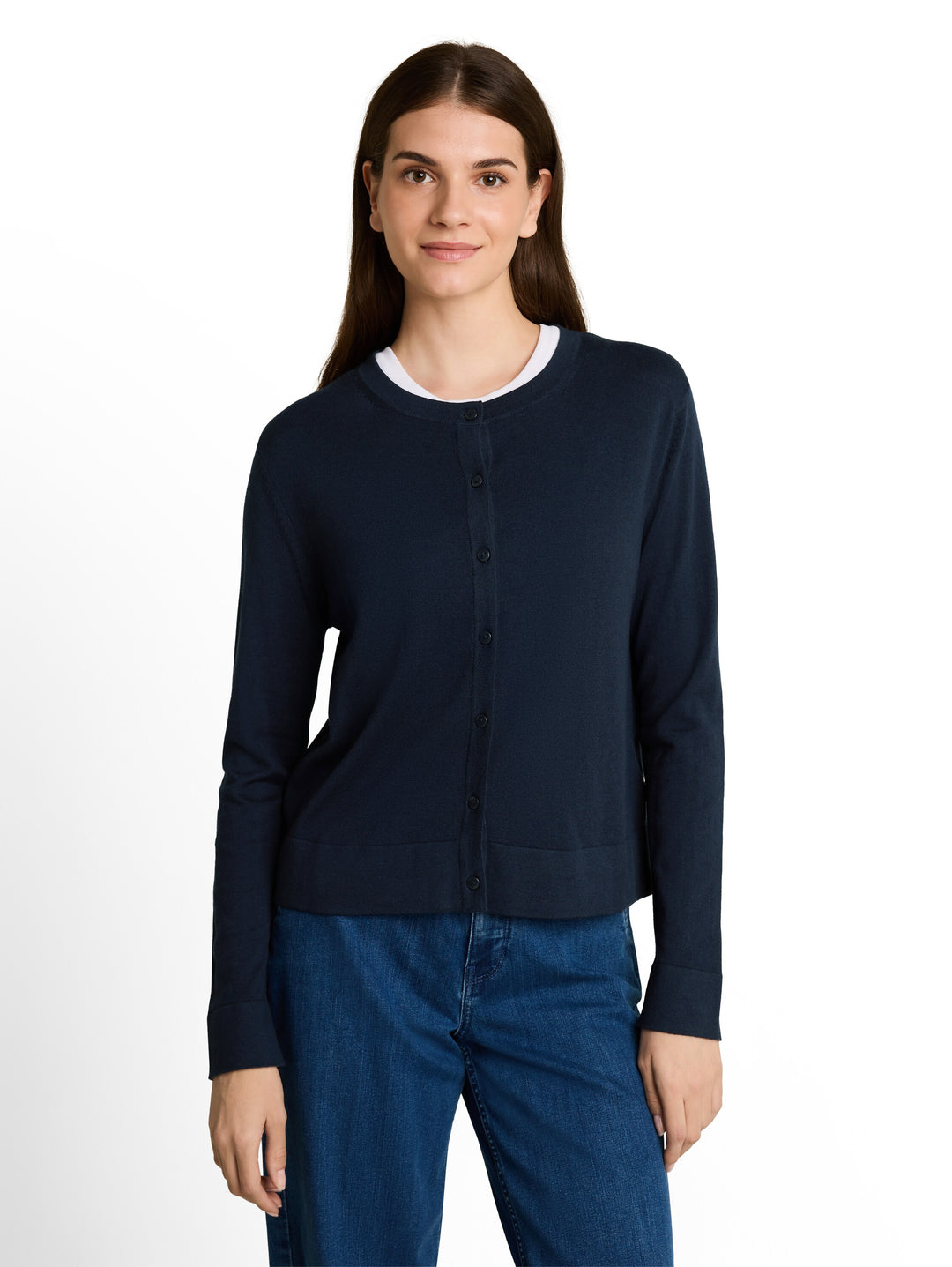 Knit Silk Blend Cardigan - Sky Captain Blue