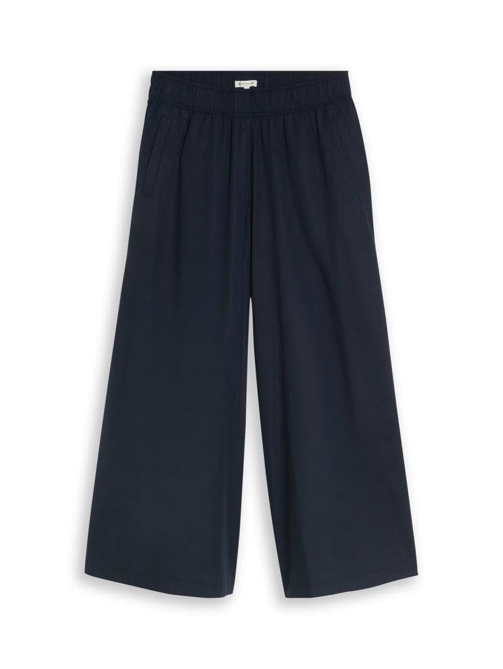 Cropped Wide Leg Pants - Sky Captain Blue