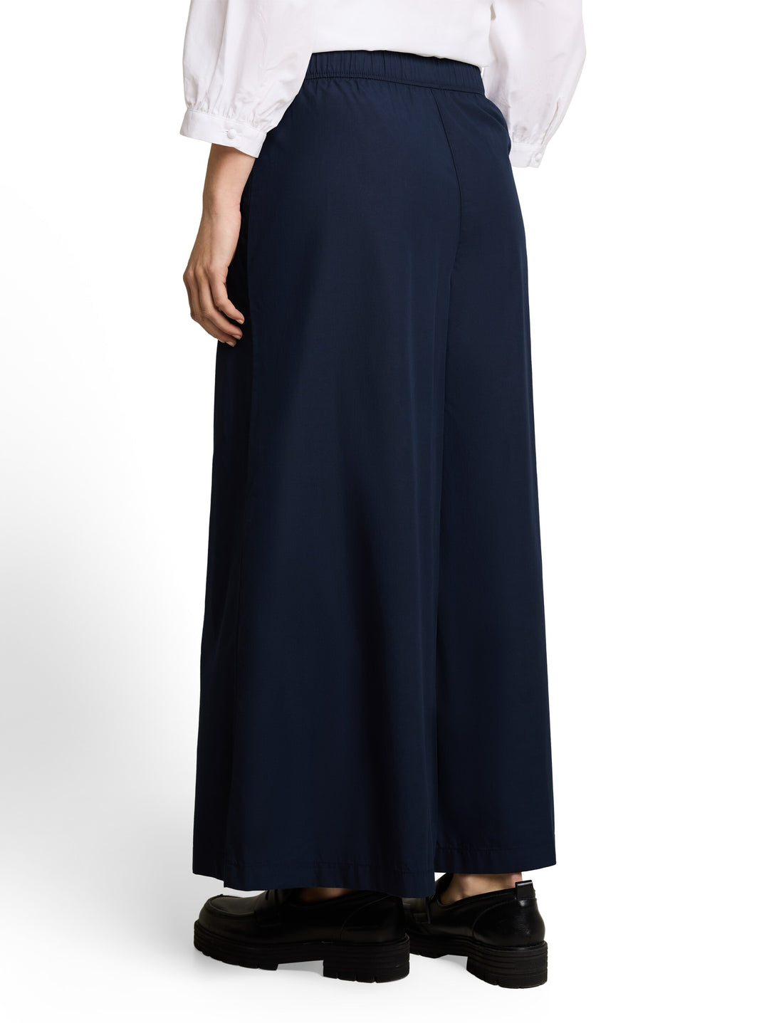 Cropped Wide Leg Pants - Sky Captain Blue