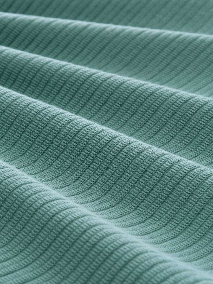 Structured Knit Polo - Mineral Stone Blue