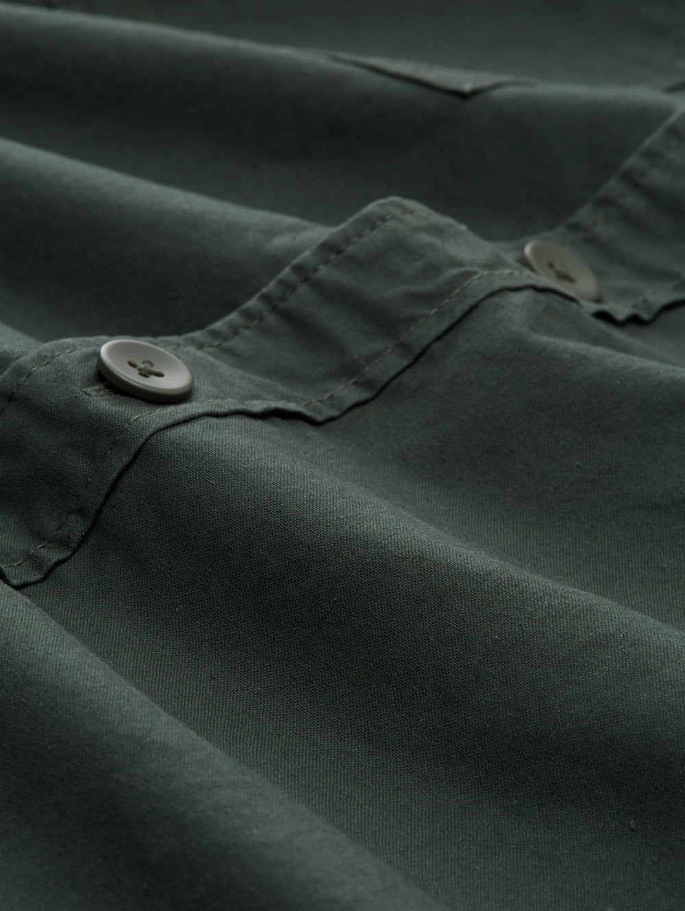 Light Canvas Overshirt - Darkest Olive