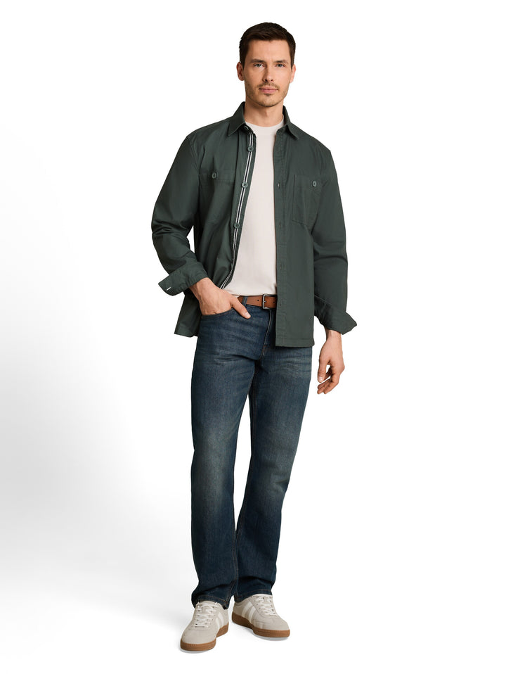 Light Canvas Overshirt - Darkest Olive