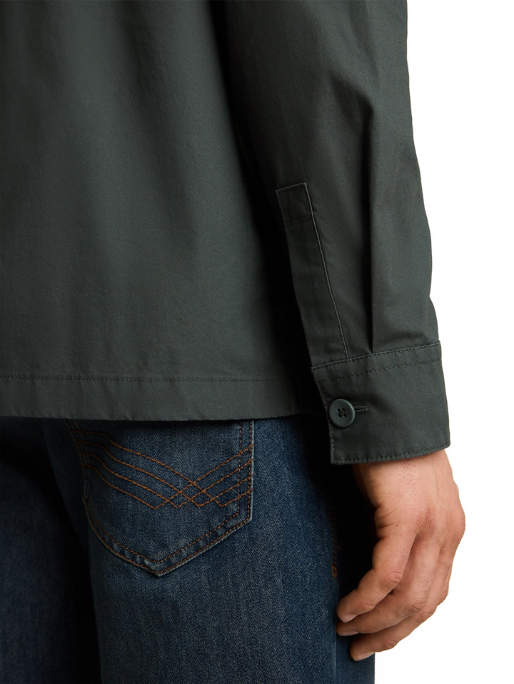 Light Canvas Overshirt - Darkest Olive