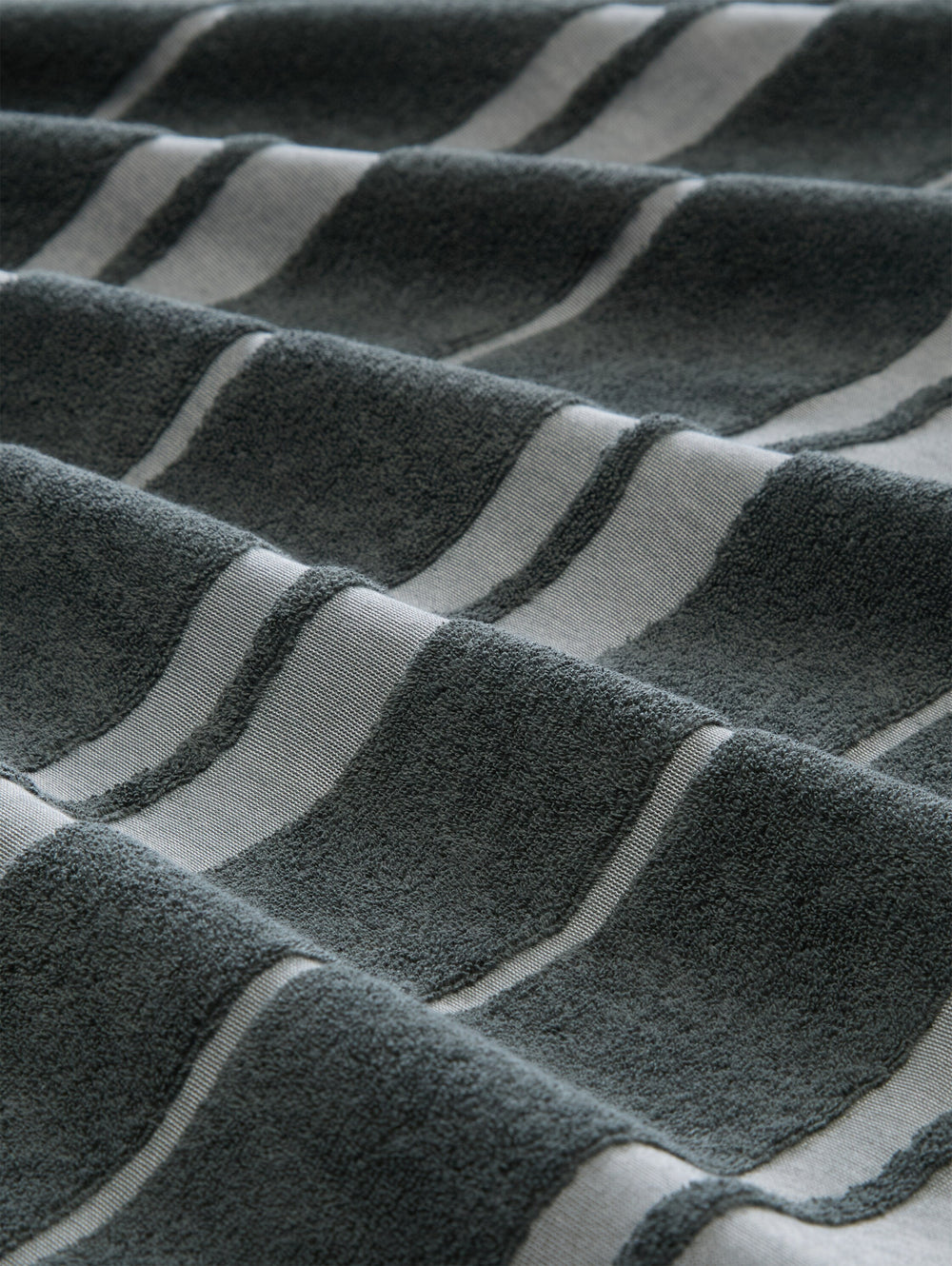 Vertical Striped Towel Shirt - Darkest Olive