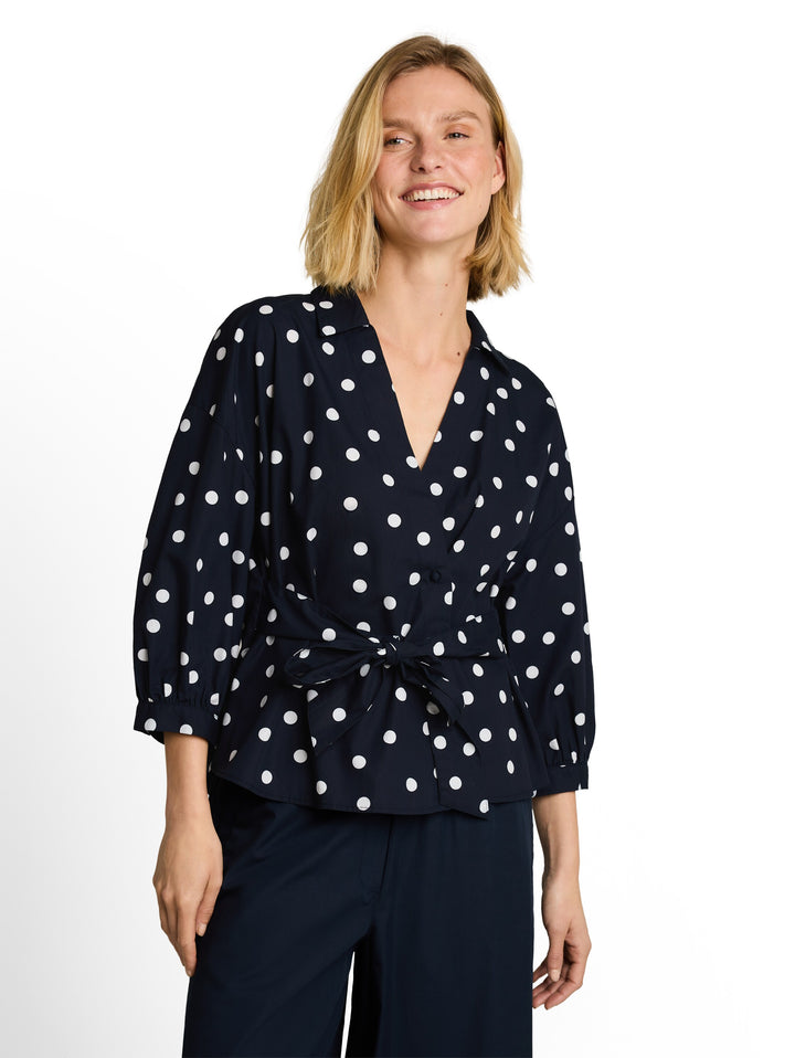Blouse Wrap Style - Navy Big Dot Design