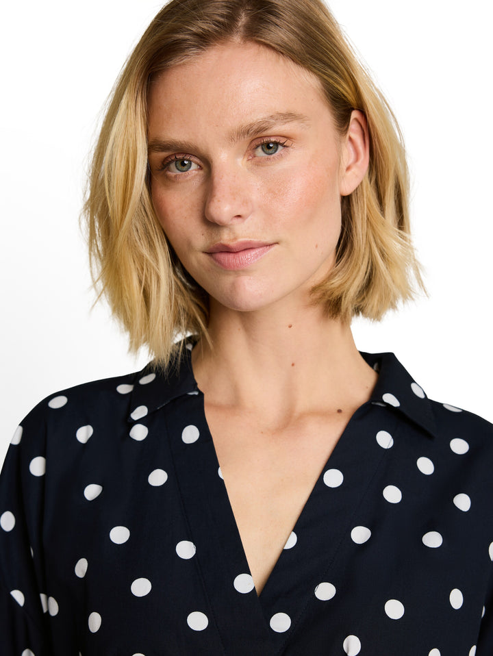 Blouse Wrap Style - Navy Big Dot Design