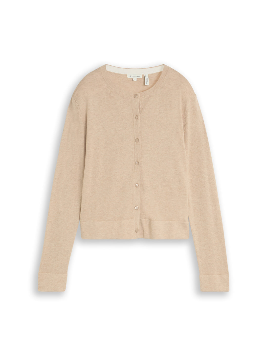 Knit Silk Blend Cardigan - Gravel Beige Melange