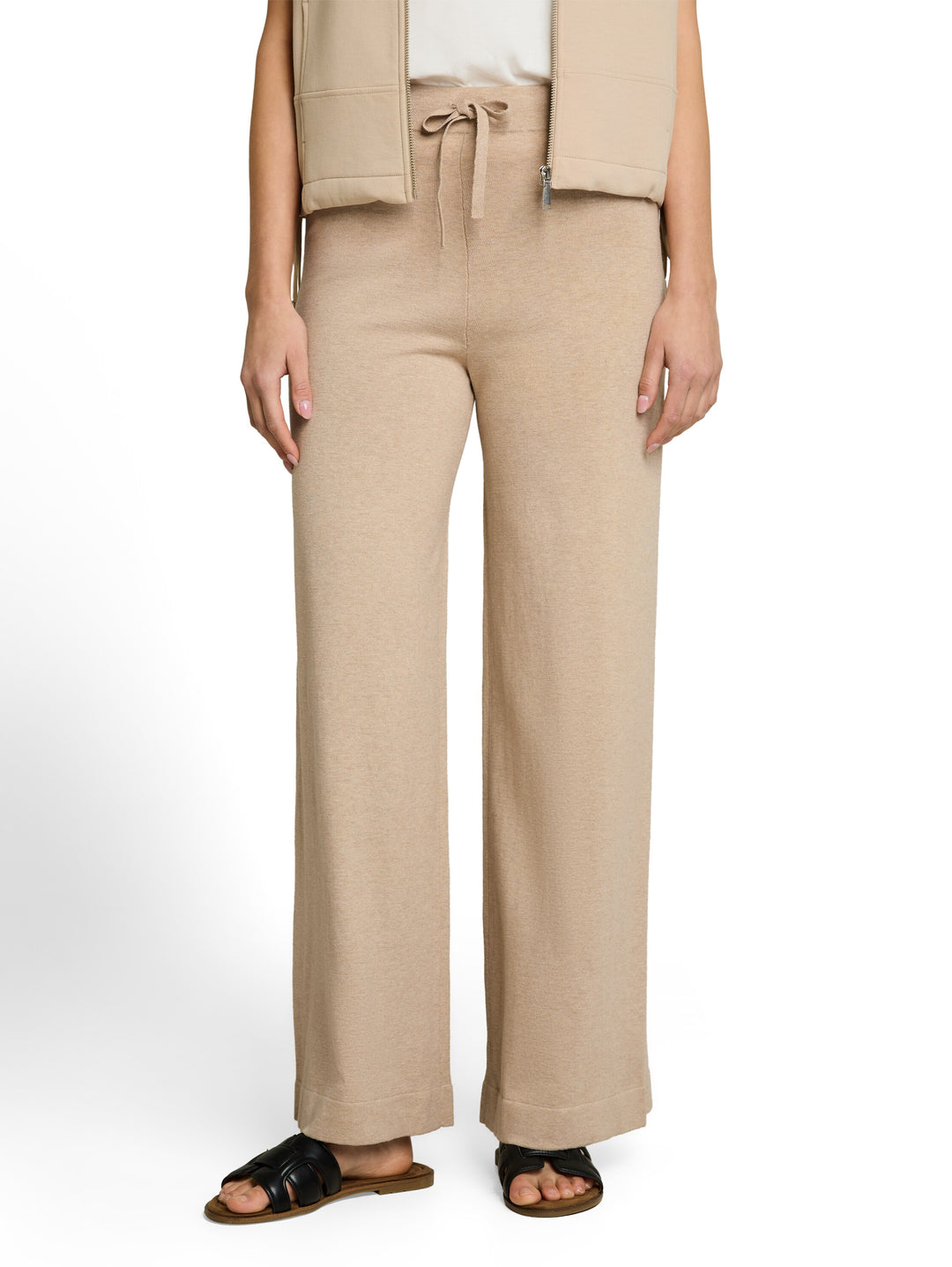 Knit Pant Silk Blend - Gravel Beige Melange