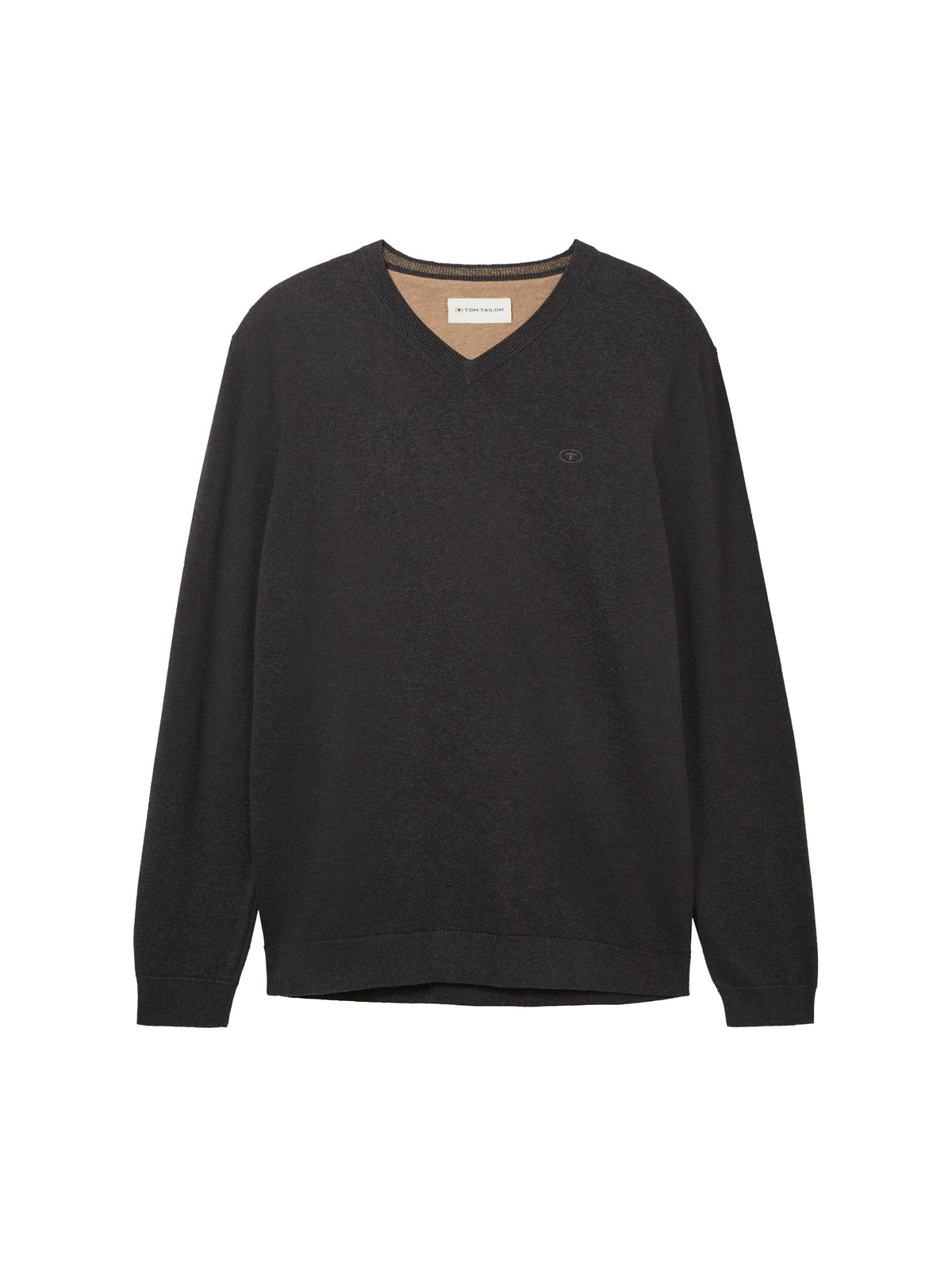 Basic V-Neck Knit - Gray