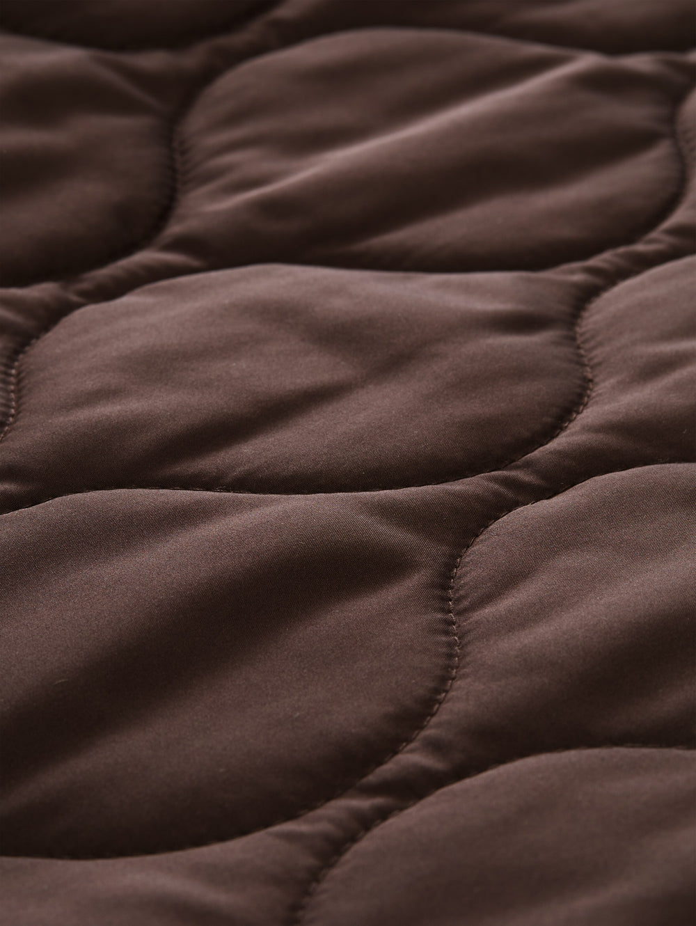 Quilted Bomber Collar Jacket - Java Dark Brown