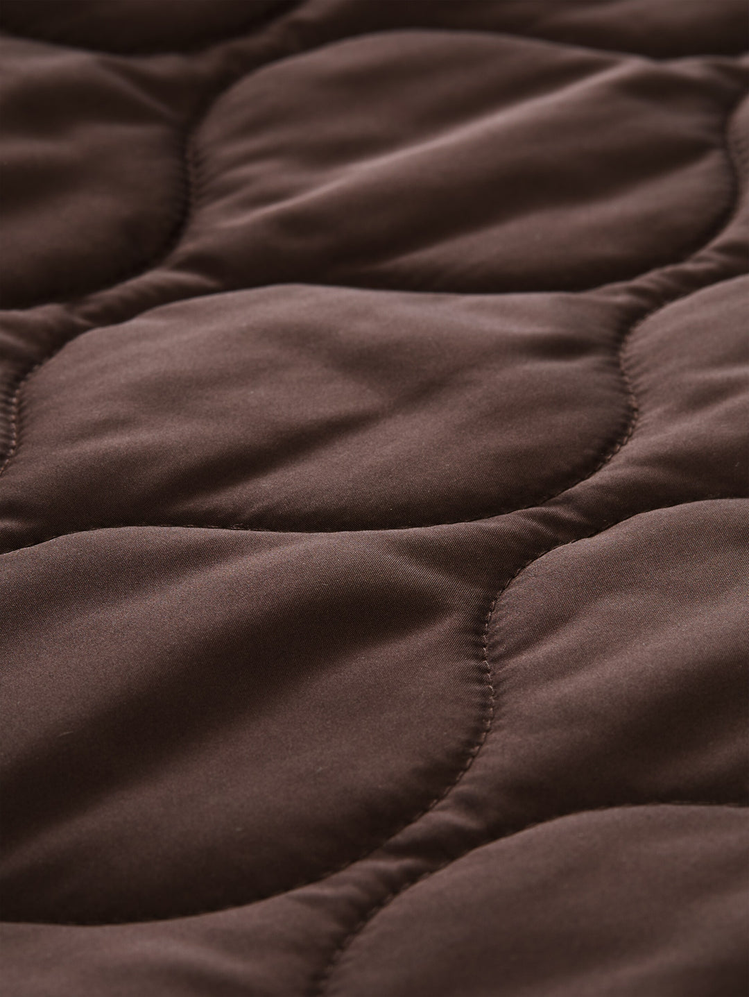 Quilted Bomber Collar Jacket - Java Dark Brown