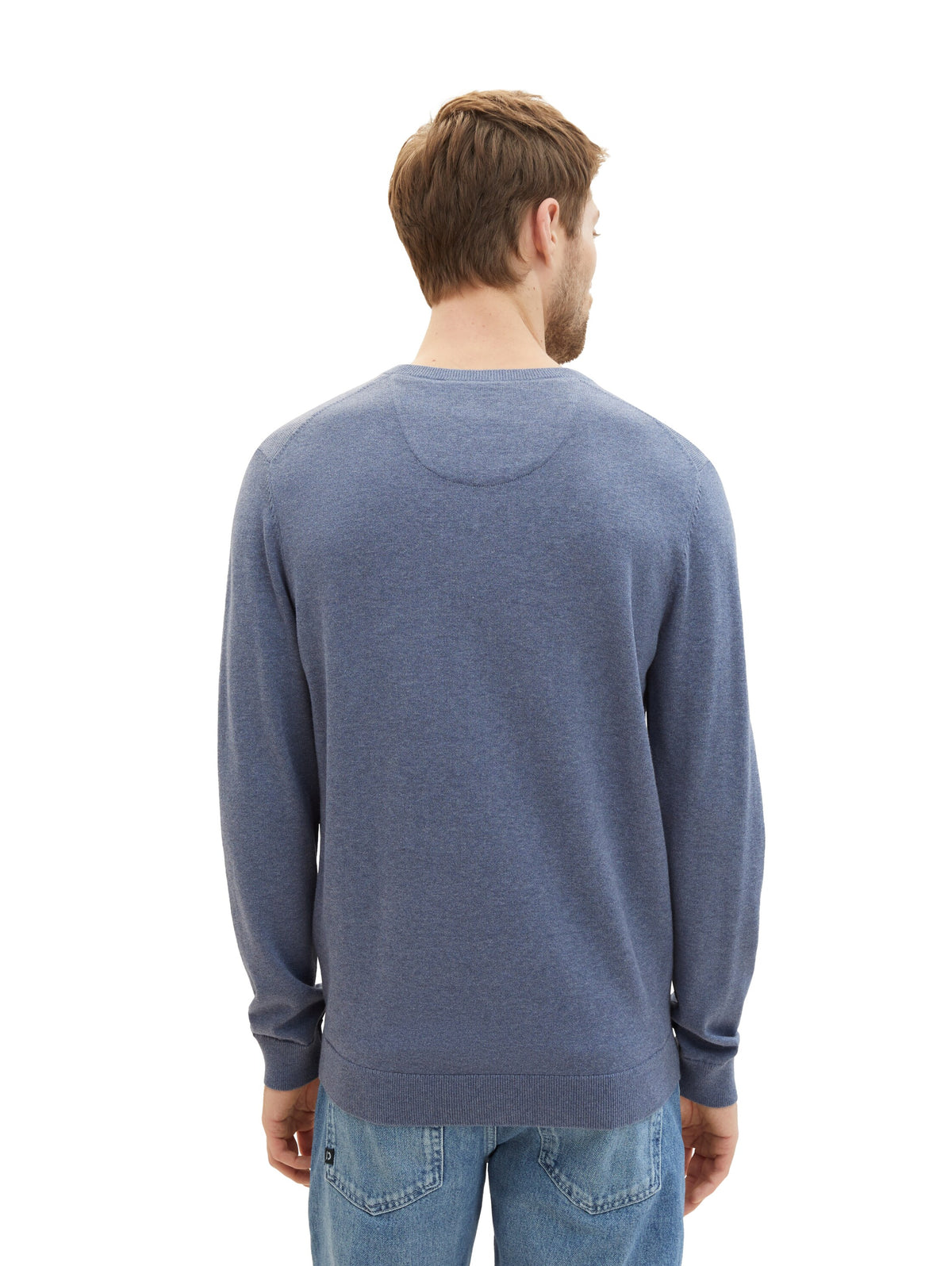 Basic V-Neck Knit - Blue