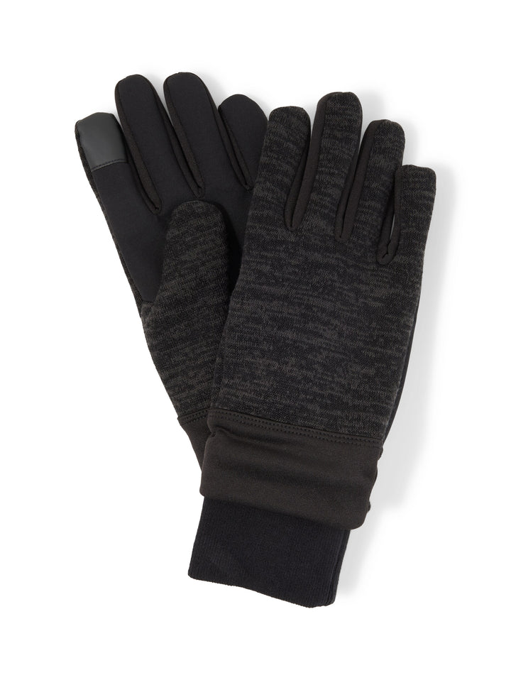 Bonded Gloves - Black Grey Melange