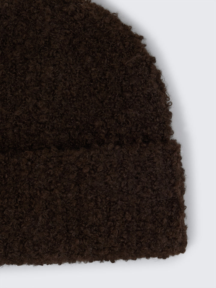 Bouclé Beanie - Java Dark Brown