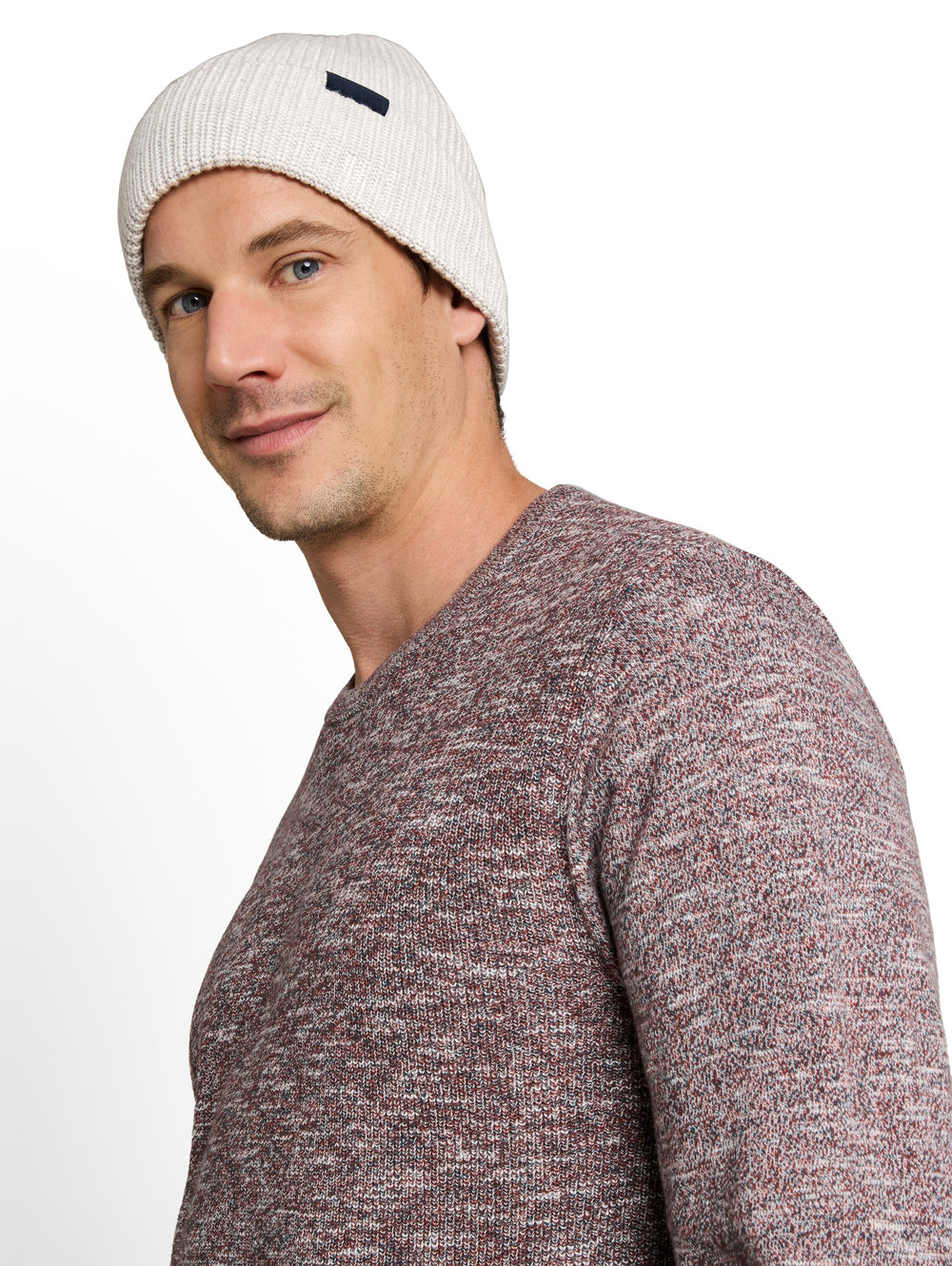 Cosy Rib Beanie Knit - Light Soft Stone Melange