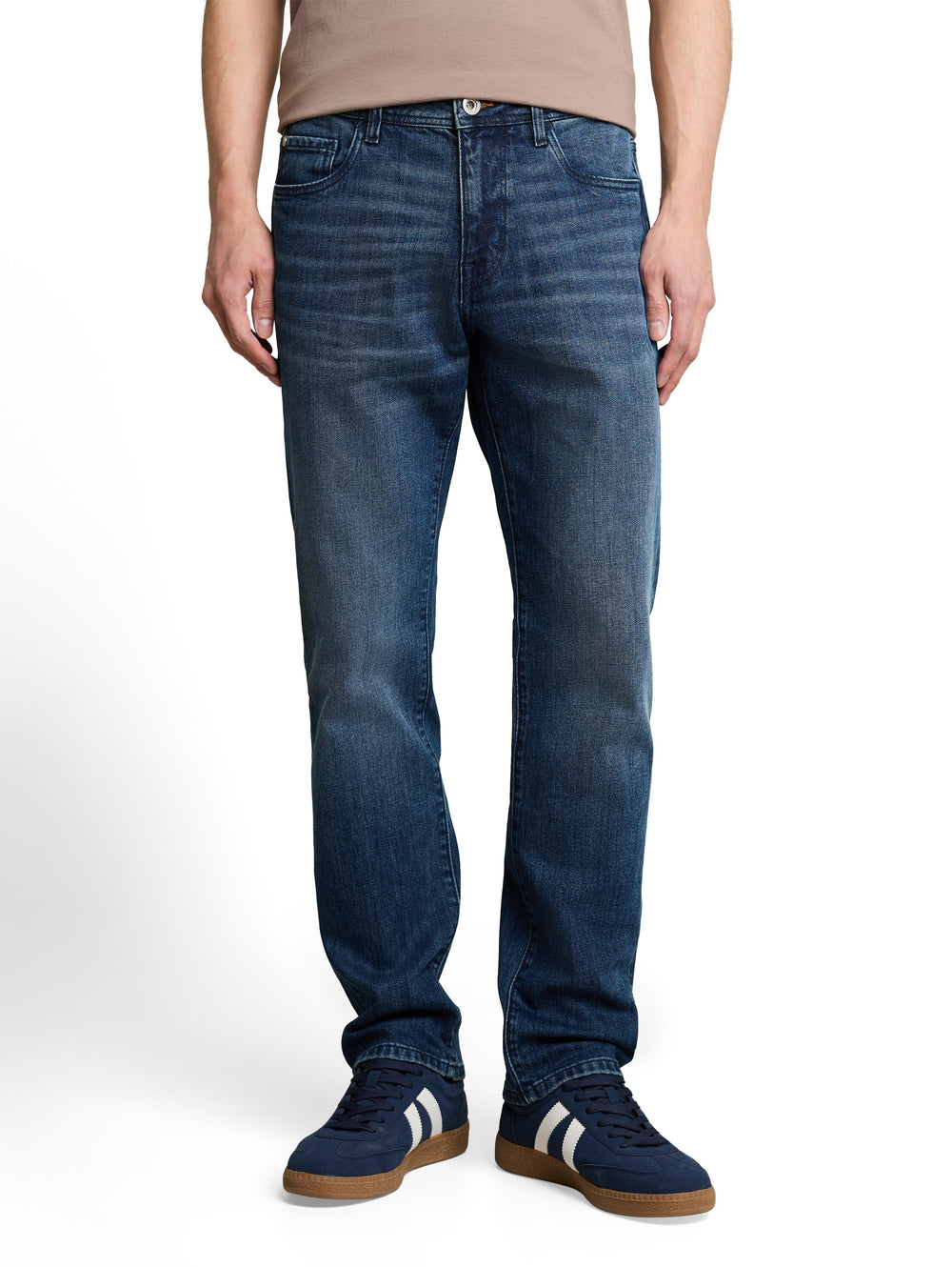 Ttmarvin Straight - Mid Stone Bright Blue Denim