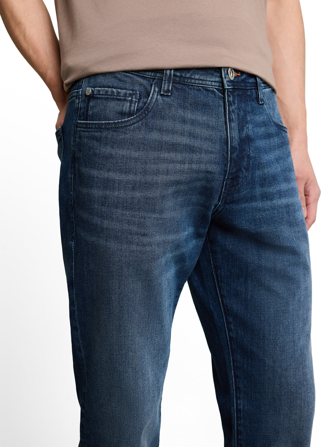 Ttmarvin Straight - Mid Stone Bright Blue Denim