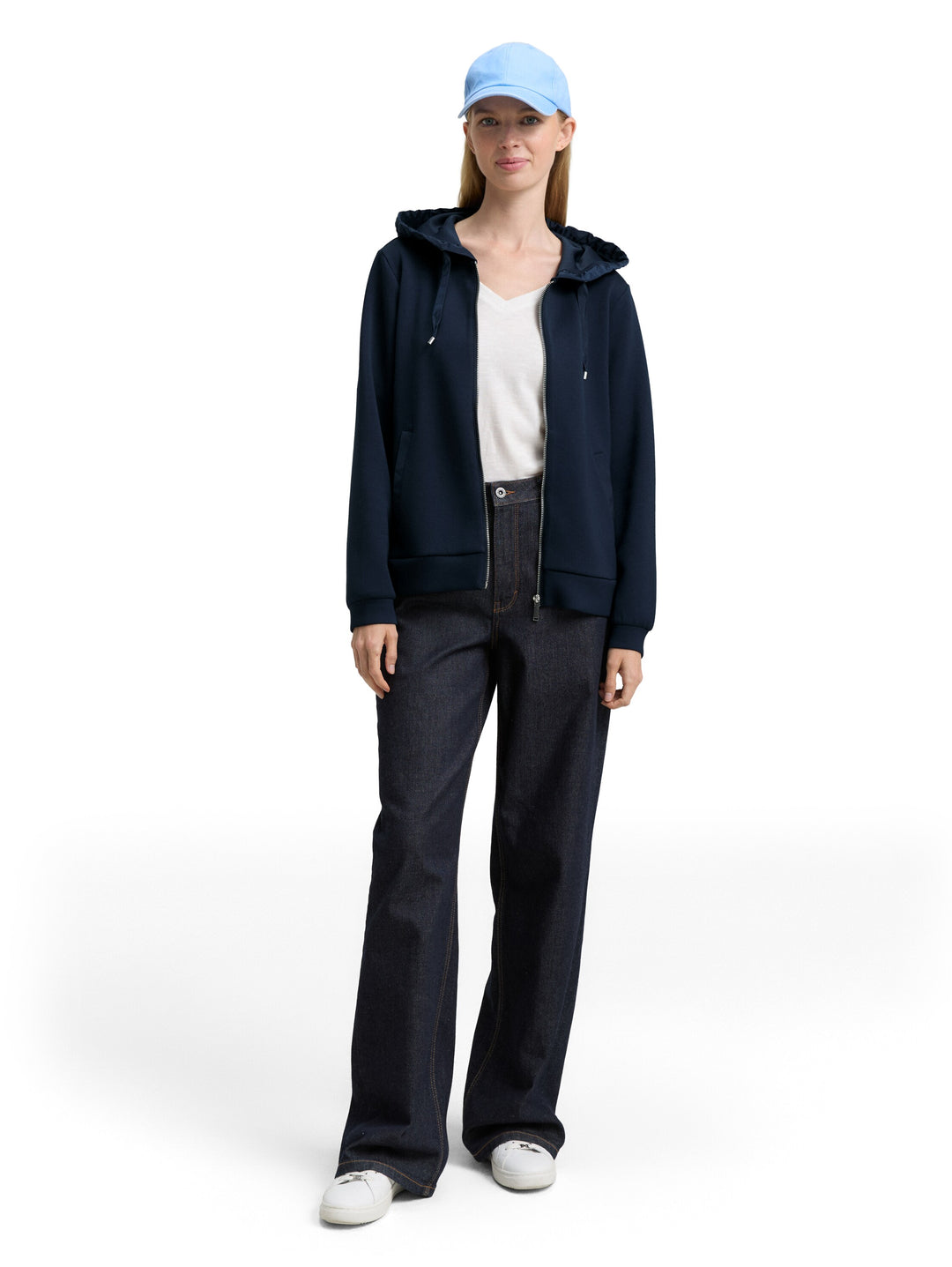 Sweatjacket With Hood - Sky Captain Blue