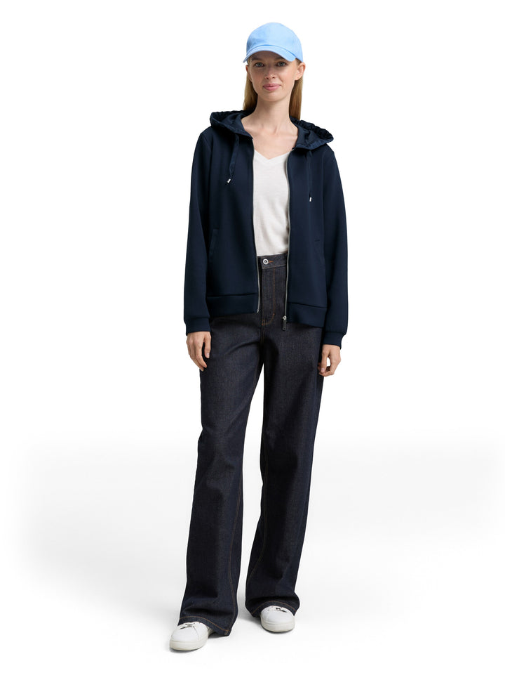Sweatjacket With Hood - Sky Captain Blue