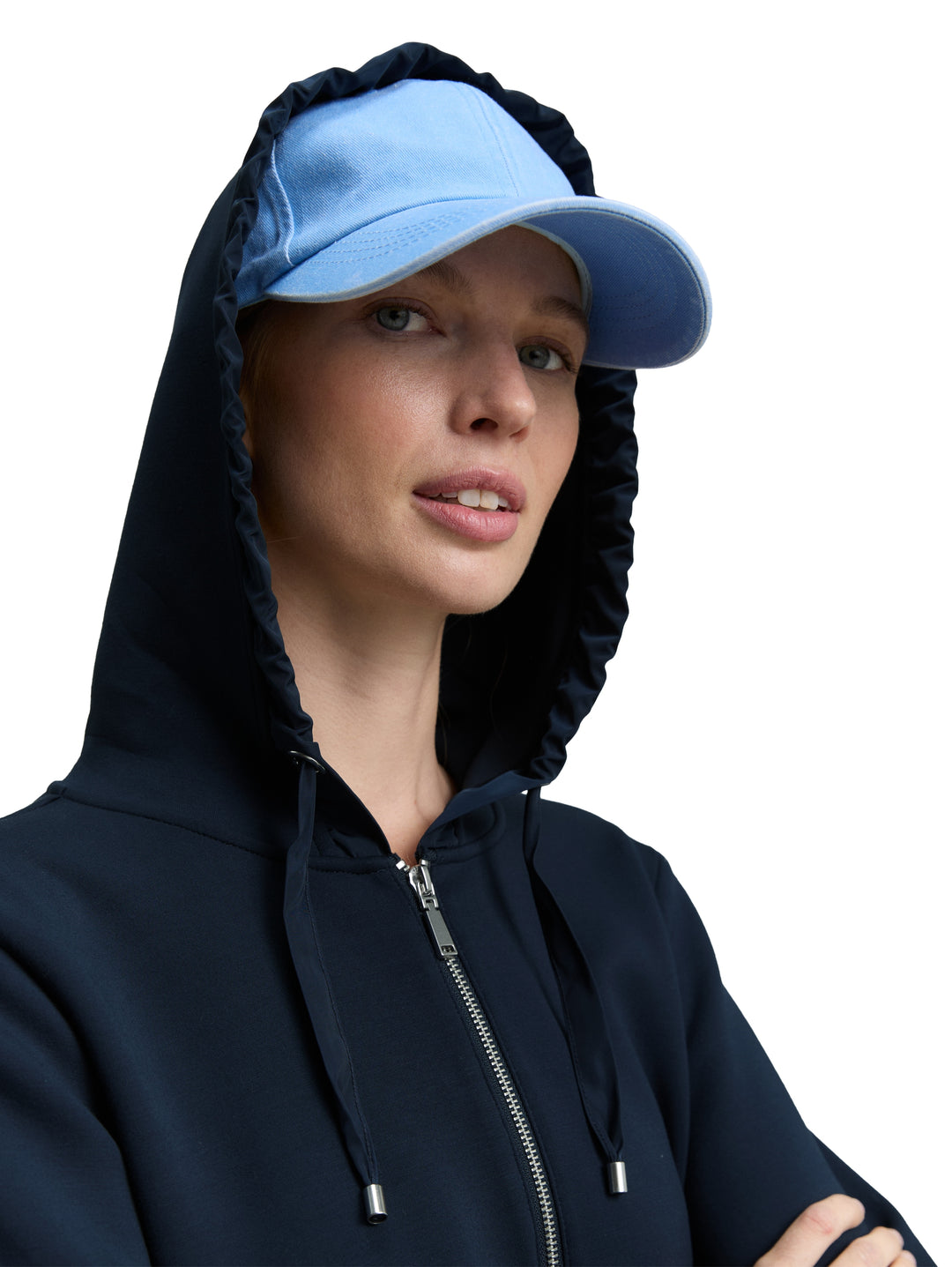 Sweatjacket With Hood - Sky Captain Blue