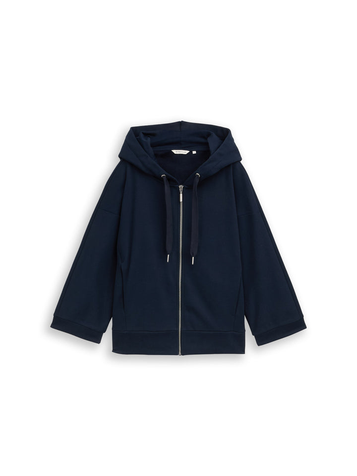 Sweatshirt Batwing With Hood - Sky Captain Blue