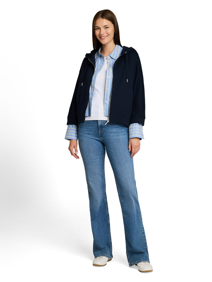 Sweatshirt Batwing With Hood - Sky Captain Blue