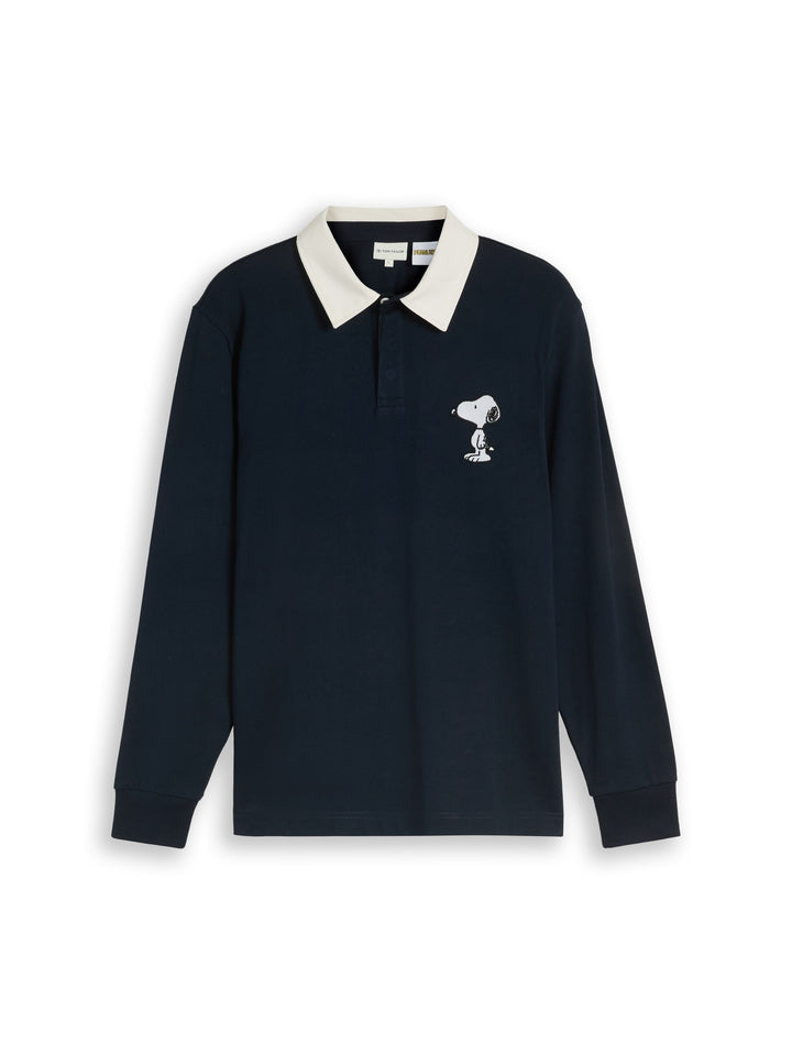 Peanuts Printed Rugby Poloshirt - Sky Captain Blue