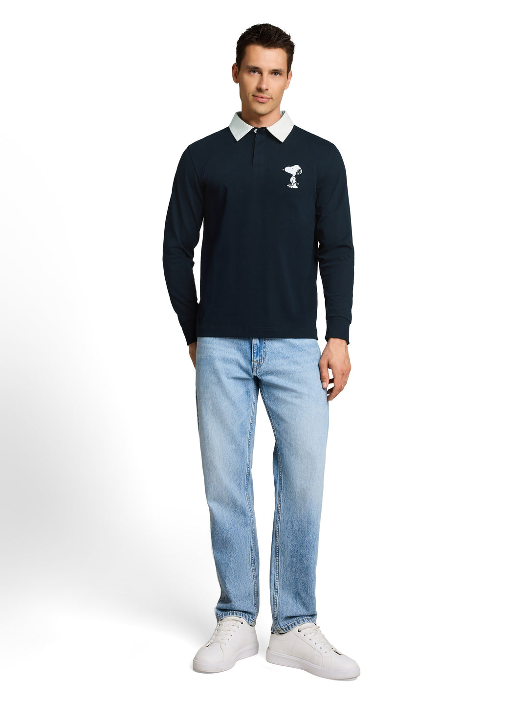 Peanuts Printed Rugby Poloshirt - Sky Captain Blue