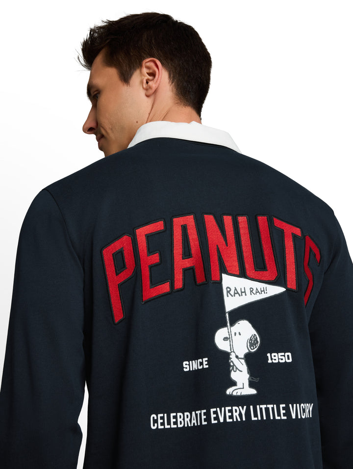 Peanuts Printed Rugby Poloshirt - Sky Captain Blue