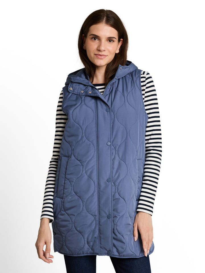 Quilted Lightweight Vest - Vintage Indigo Blue