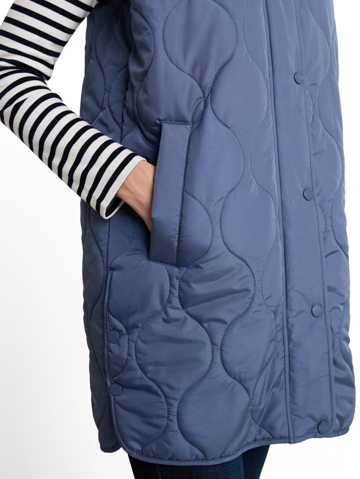 Quilted Lightweight Vest - Vintage Indigo Blue
