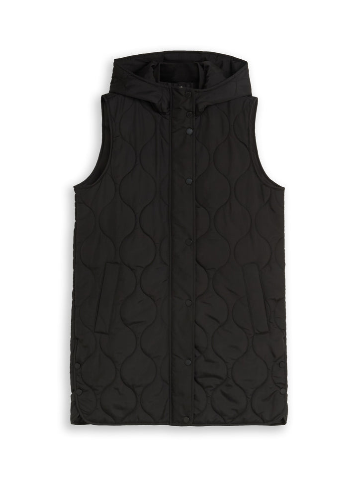Quilted Lightweight Vest - Deep Black