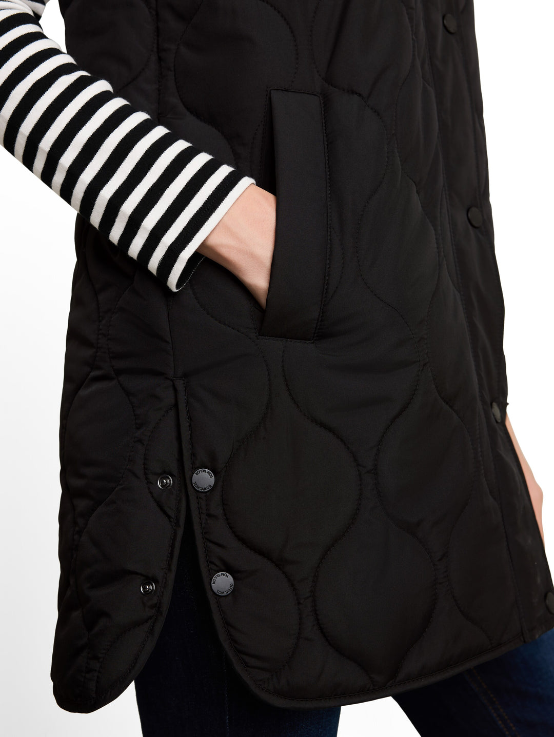Quilted Lightweight Vest - Deep Black