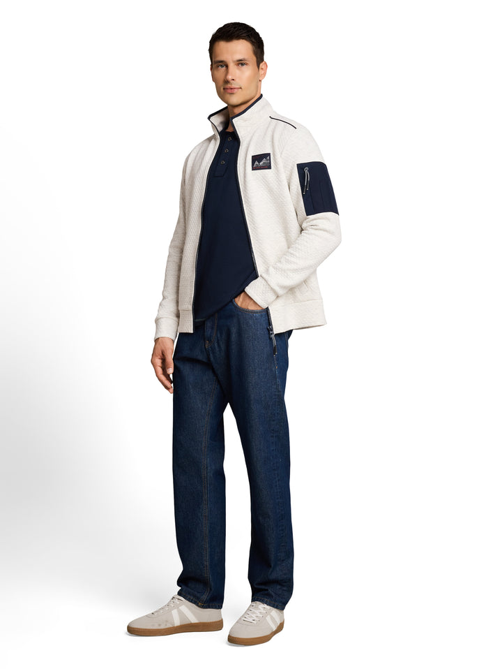 Structured Stand-Up Jacket - Soft Buttercream Melange