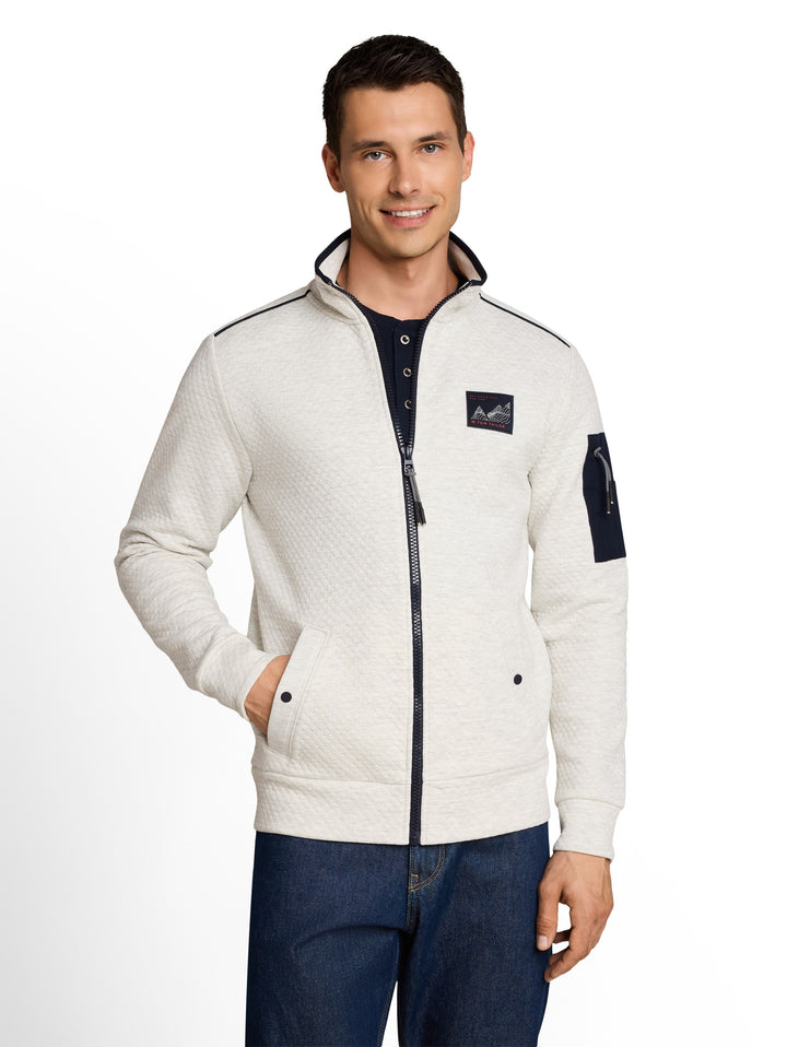 Structured Stand-Up Jacket - Soft Buttercream Melange