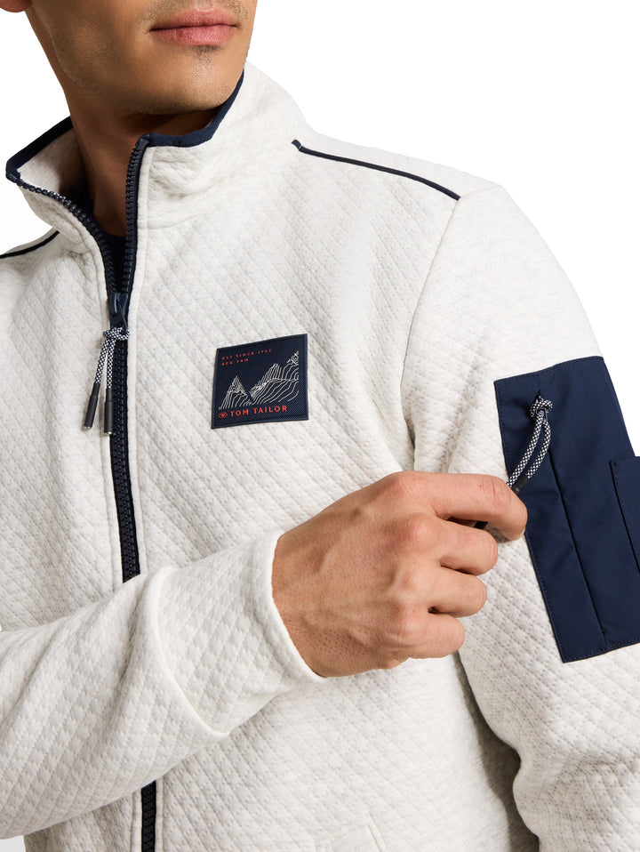 Structured Stand-Up Jacket - Soft Buttercream Melange