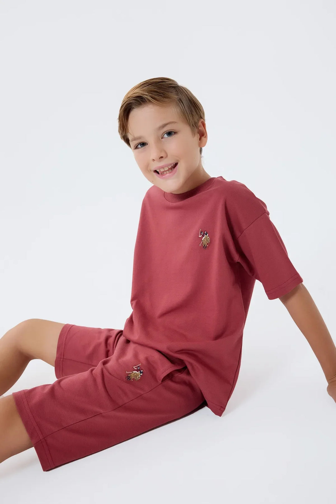 Claret Red Two Pieces Set