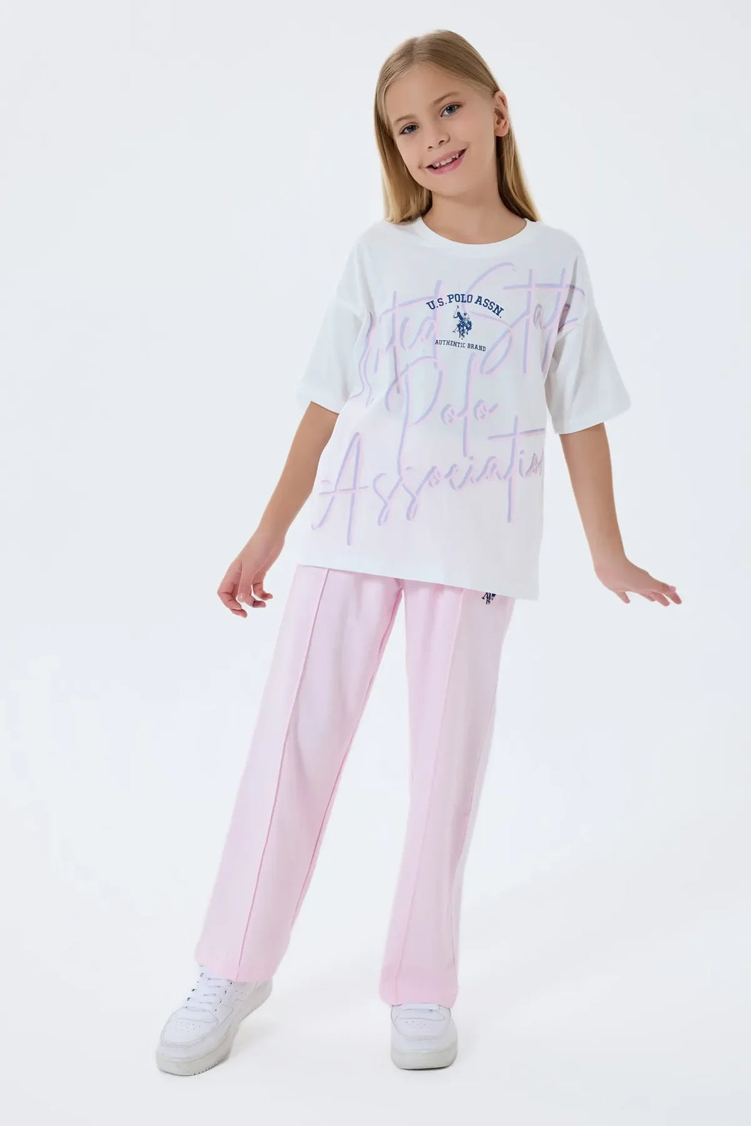 White-Pink Two Pieces Set
