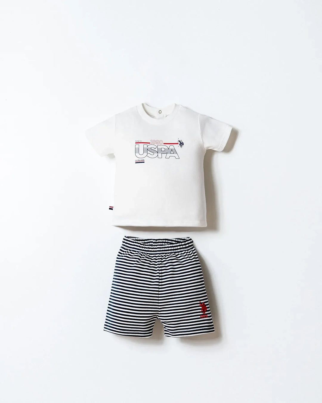 White T-Shirt and Short Set
