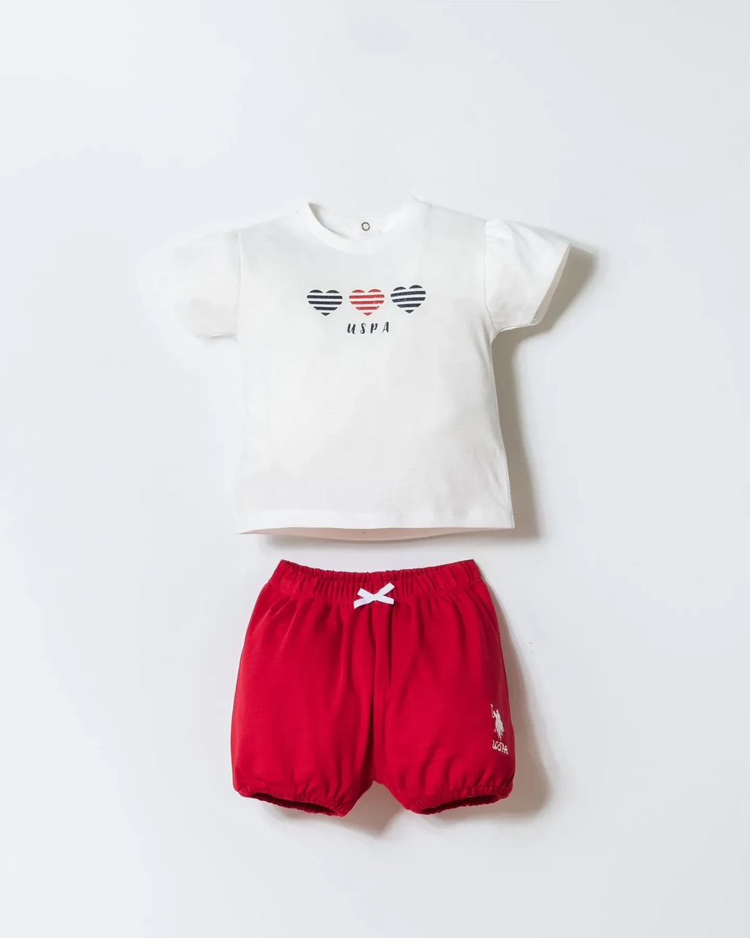 White T-Shirt and Short Set