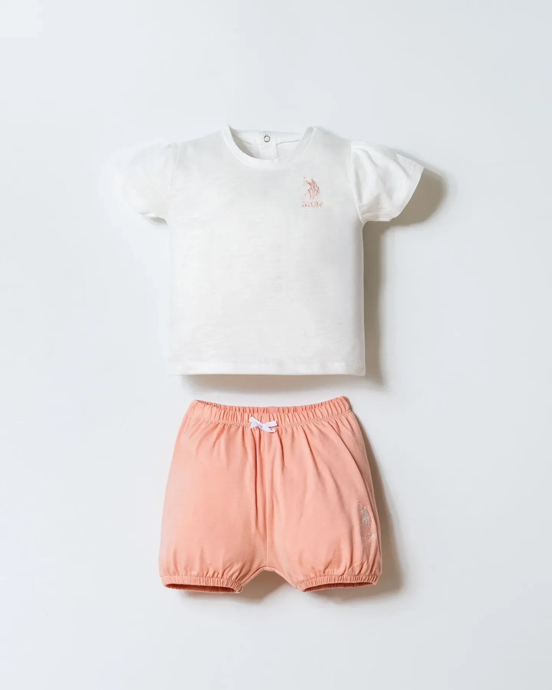 White-Powder T-Shirt and Short Set