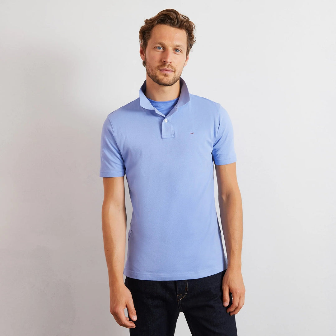 Light Blue Stretch Pima Cotton Polo
