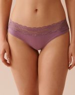 Cotton and Lace Band Cheeky Panty