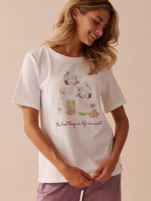 Koala Print Cotton T-shirt