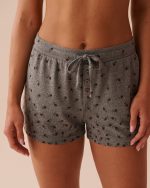 Rose Print Recycled Fibers Pajama Shorts