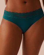 Cotton and Lace Band Cheeky Panty