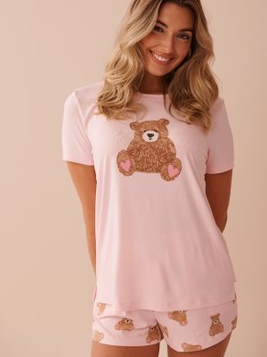 Teddy Bear Print Super Soft T-shirt
